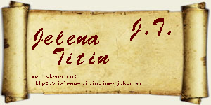 Jelena Titin vizit kartica